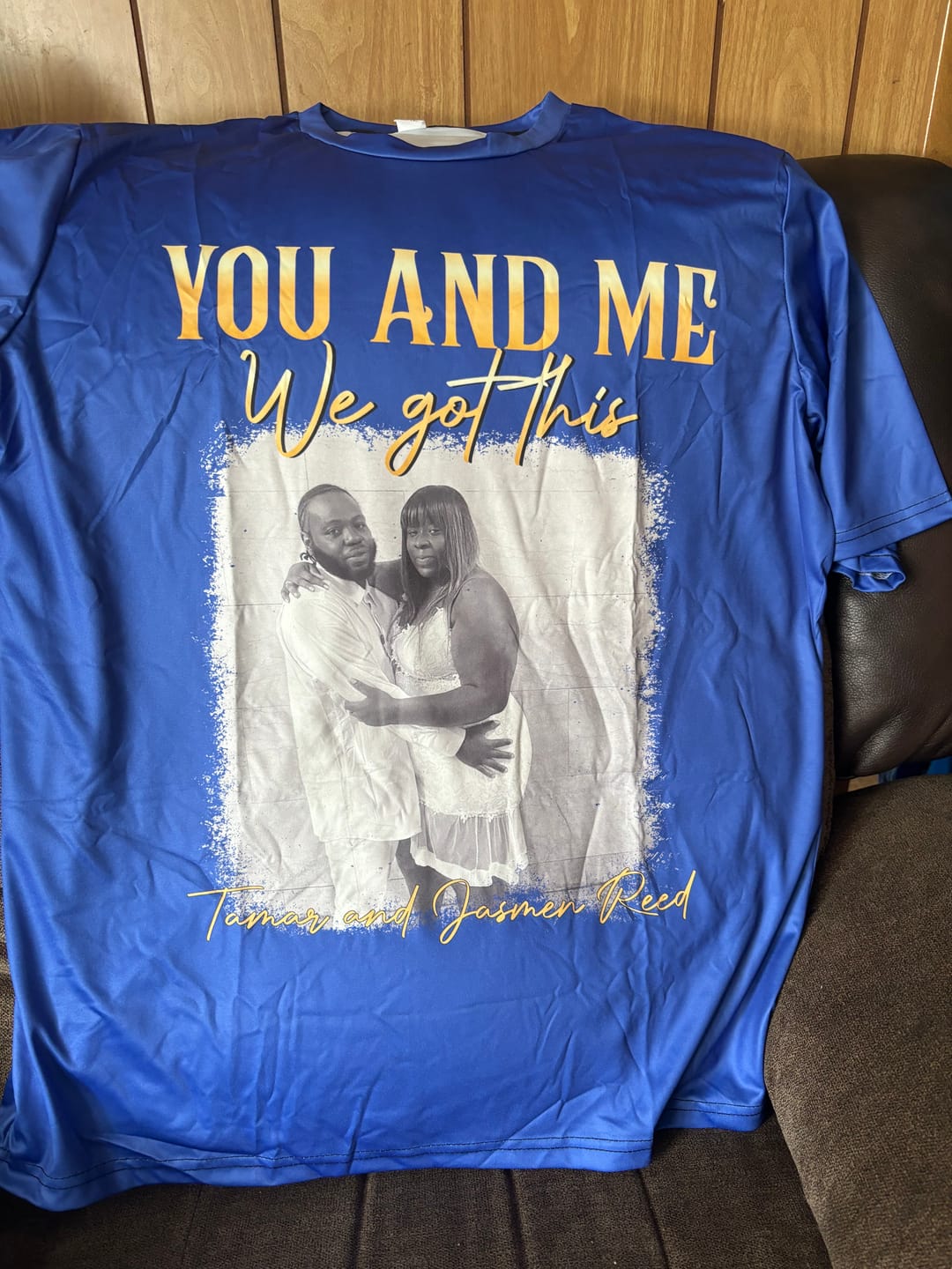 Customer photo review of You & Me We Got This Vintage 90s - Personalized Photo T-Shirt