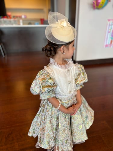 Netika B. review of Baby Girls Retro Birthday Lace Puff Sleeve Princess Dress image 1 out of 1