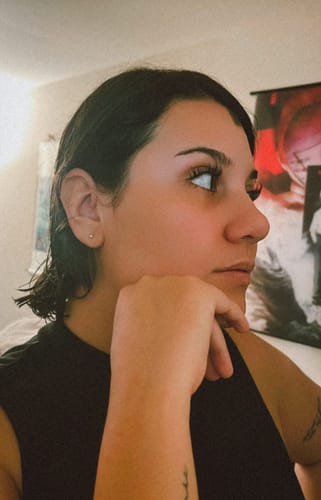 Customer photo review of 3mm Ball Stud Earrings