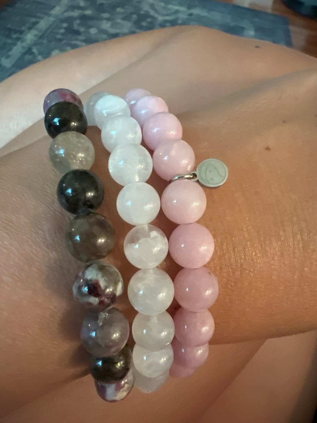 Customer photo review of Rainbow Moonstone Bracelet