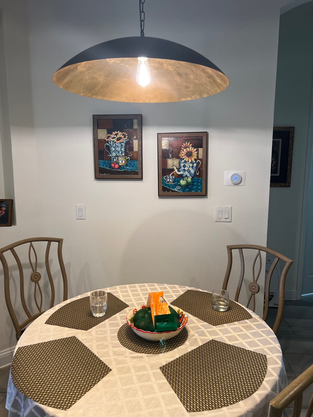 Customer photo review of Vintage Oversized Flat Dome Metal Pendant Light