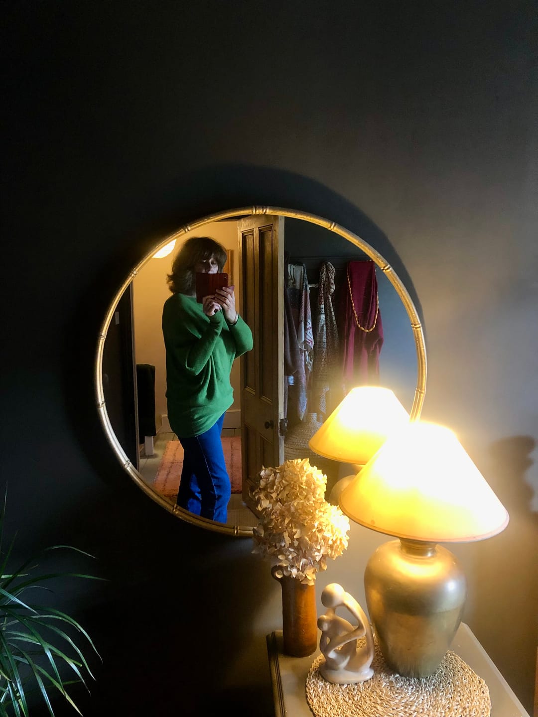 Customer photo review of Soft Knit Asymmetric Jumper - Fir Green