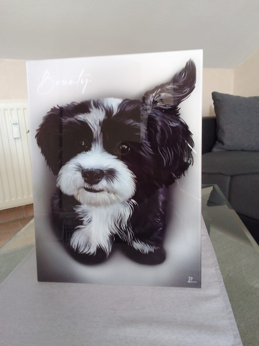 Customer photo review of Handgemaltes Haustierportrait auf Acrylglas im Realistischen Stil