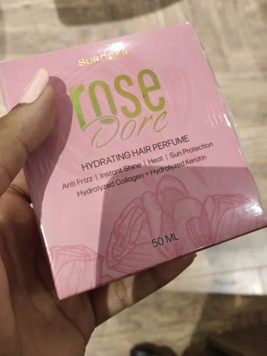 Customer photo review of Suroskie Rose Dore Hydrating Hair Perfume