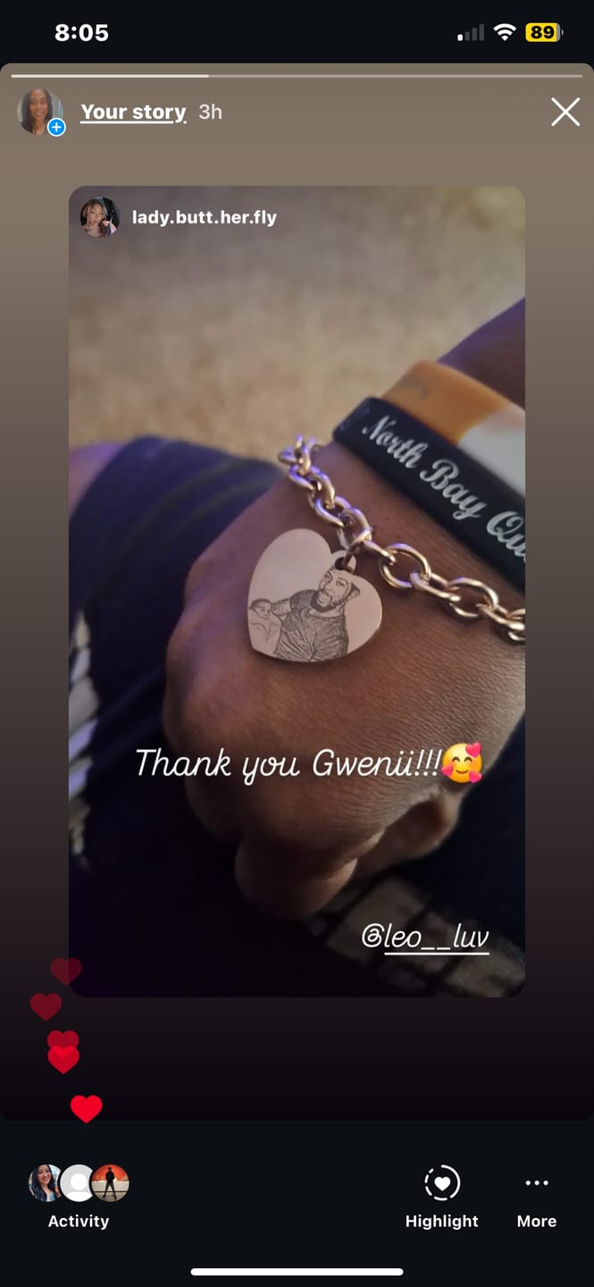 Customer photo review of Photo Bracelets Heart