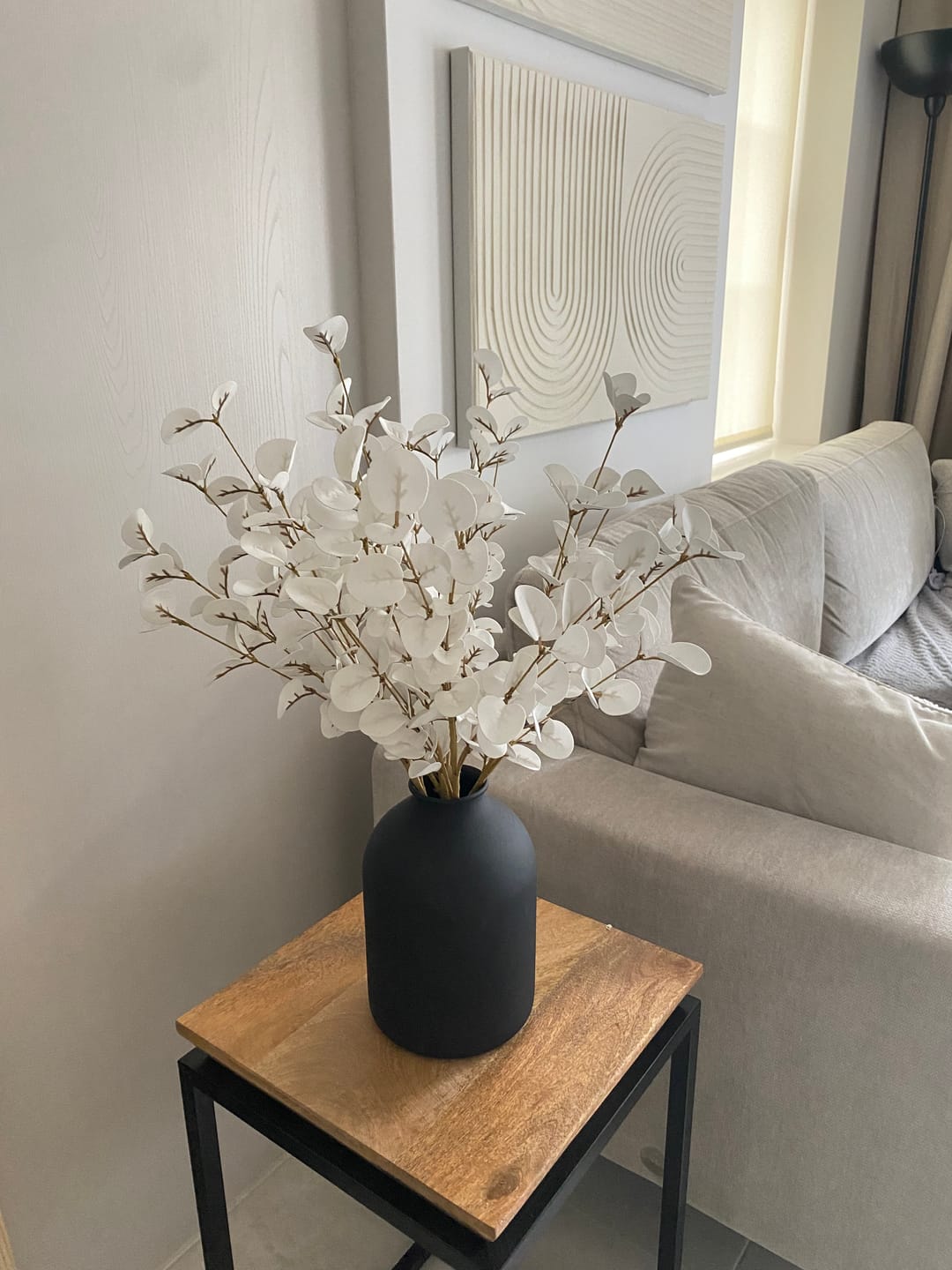 Customer photo review of Faux Eucalyptus - White (5 Stems)