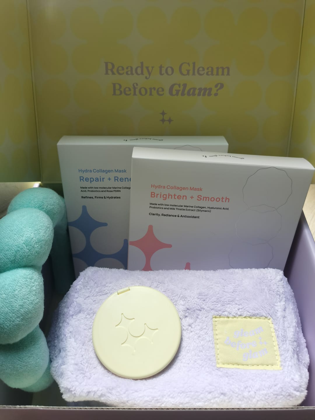 Customer photo review of Hydra Collagen Mask Brighten + Smooth