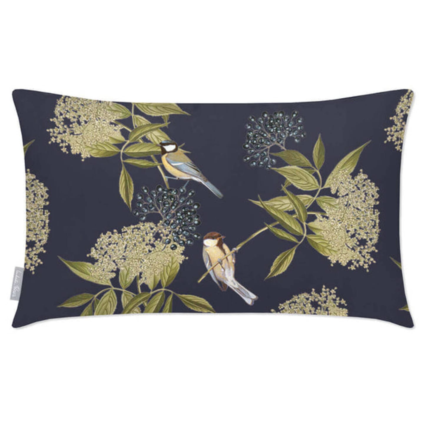 Customer photo review of Outdoor Garden Waterproof Rectangle Cushion - Birds On Elderflower