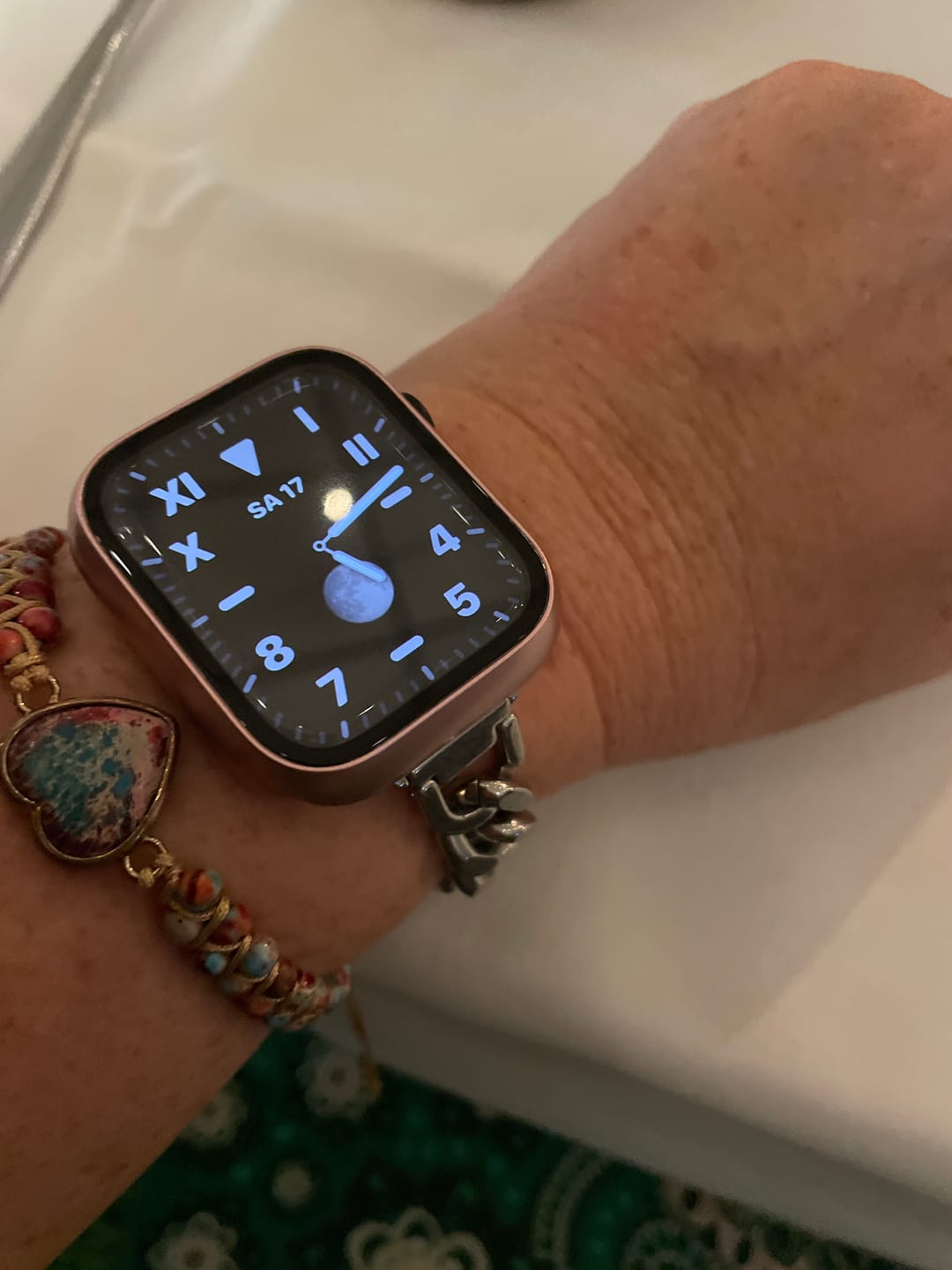 Customer photo review of Apple Watch Lederarmband "Jade"