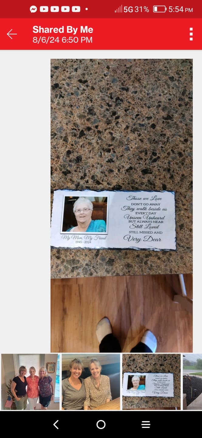 Customer photo review of Those we love don't go away, they walk beside us