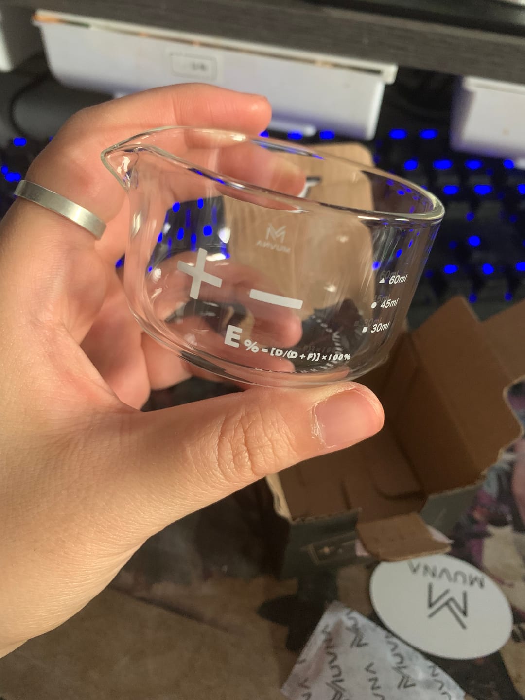 Customer photo review of Espresso Shot Glass with Measuring Scale - MUVNA
