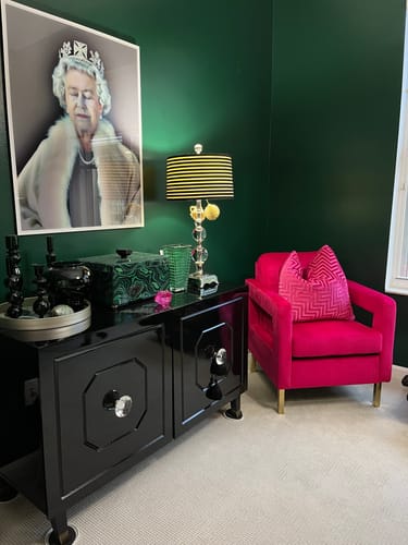 Customer photo review of Valentina Velvet Armchair