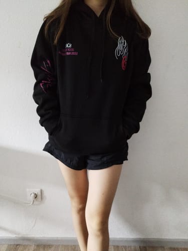 Customer photo review of Unisex Casual Kpop MANIAC Graphic Hoodie