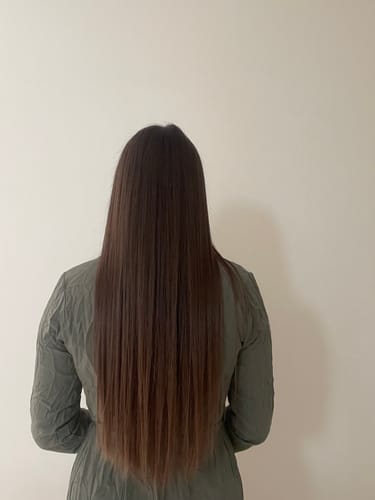 Customer photo review of Lissage Au Tanin au Pépins de Raisin + Shampoing Clarifiant