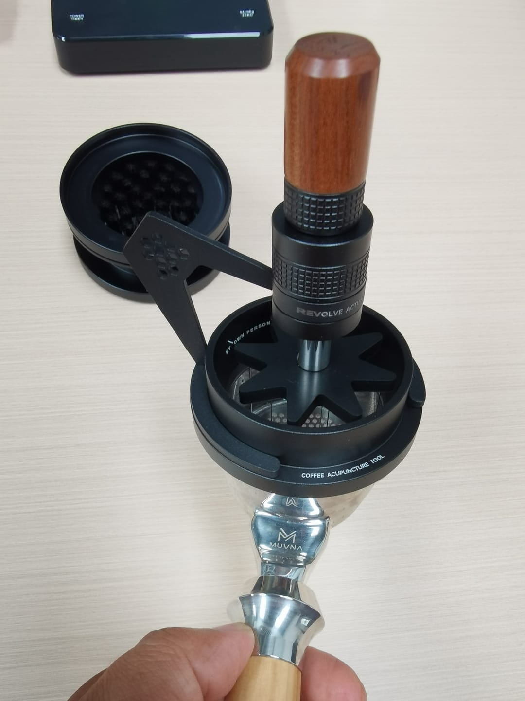Customer photo review of Geared Spinning WDT Tool - Espresso Distribution - MUVNA