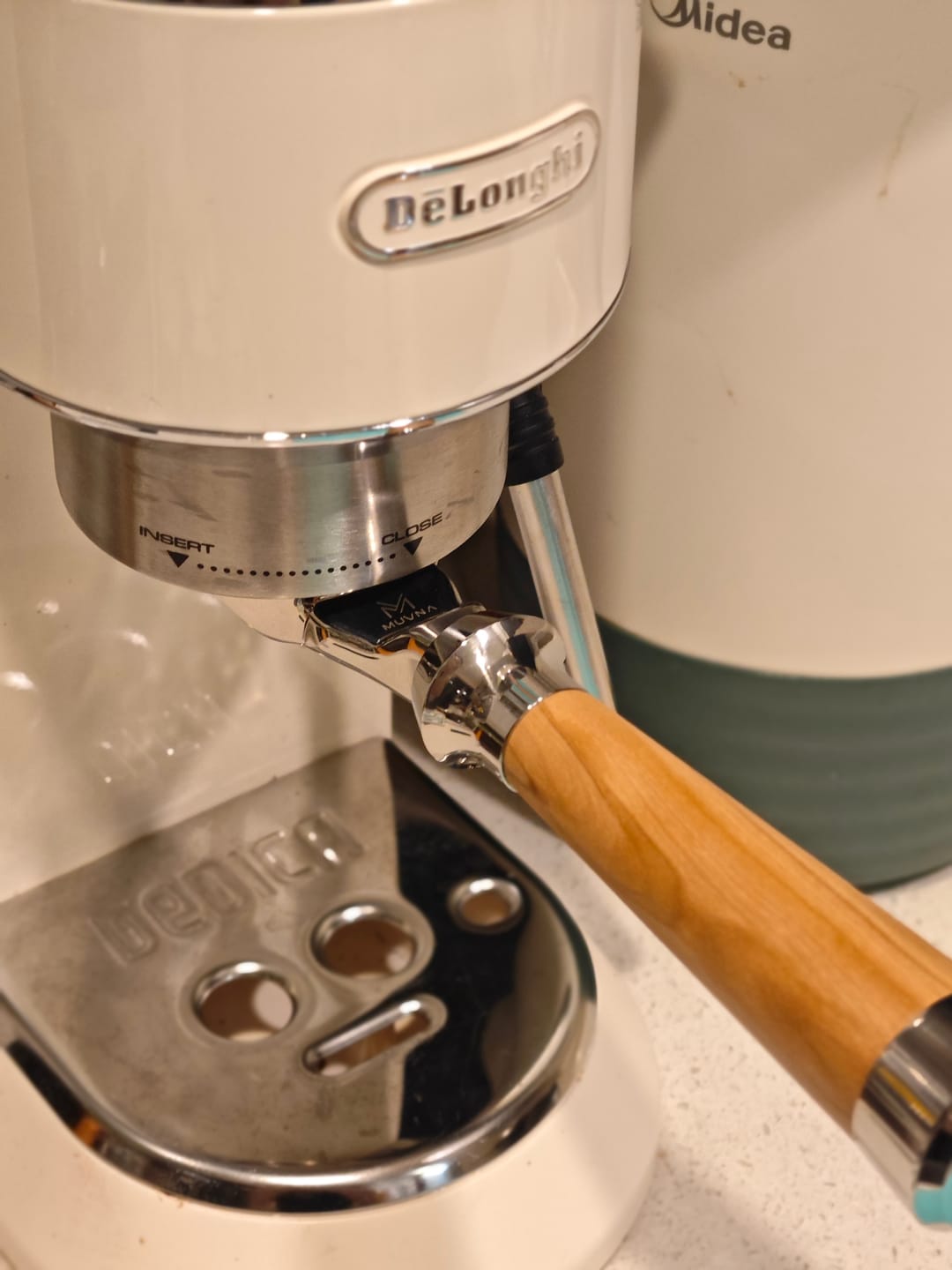 Customer photo review of Italian Handle Bottomless Portafilter 51/54/58mm - MUVNA