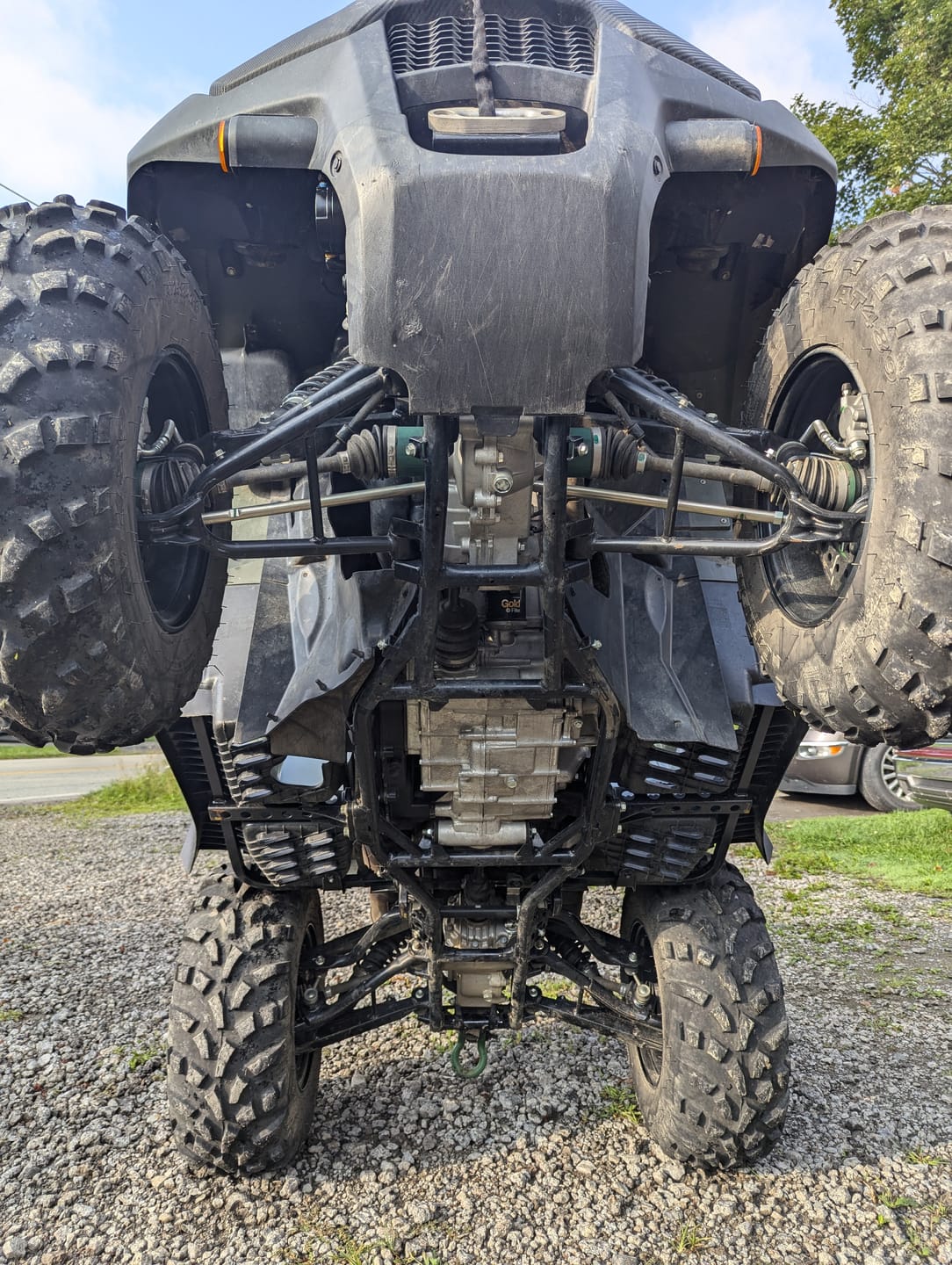 Customer photo review of Aluminum Central Skid Plates for Suzuki King Quad 500/750