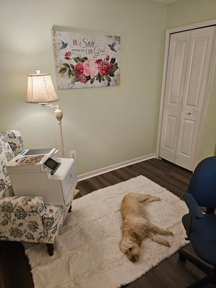 Customer photo review of Be Still and Know That I Am God, Vintage Flower Hummingbird, Wall art canvas