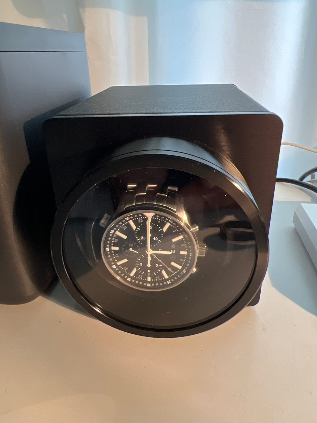 Customer photo review of Reise-Einzeluhrenbeweger stapelbar veganes Leder mit leisem japanischen Motor