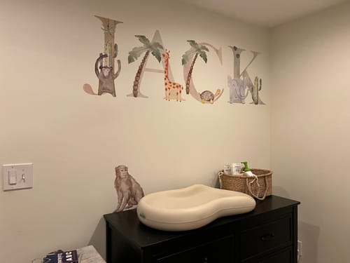 Customer photo review of Letters with Safari Animals