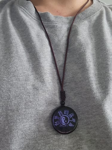 Customer photo review of FREE Today: Balance YinYang Fengshui Releasing Negativity Necklace Pendant