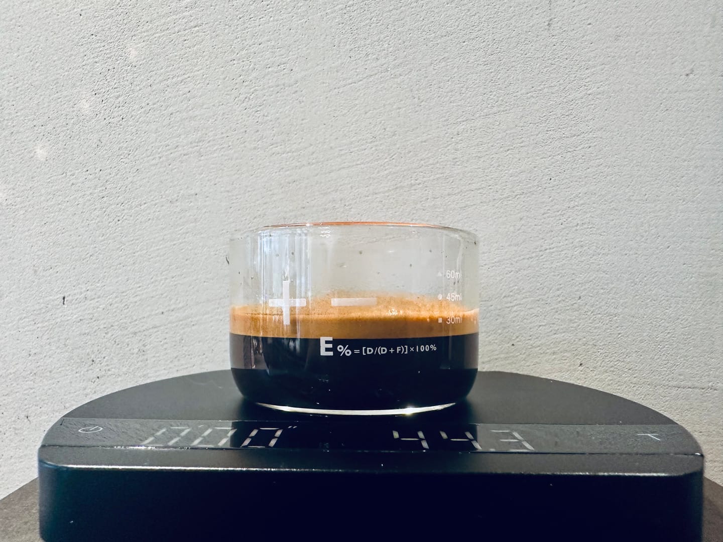 Customer photo review of Espresso Shot Glass with Measuring Scale - MUVNA