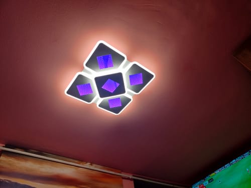 Customer photo review of Lustra LED 182W VENICE MIRROR 3D RGB Echivalent 600W