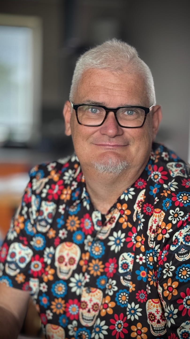 Customer photo review of Men's Sugar Skull Punk Rock Holiday Cool Beach Short Sleeve Summer Shirt