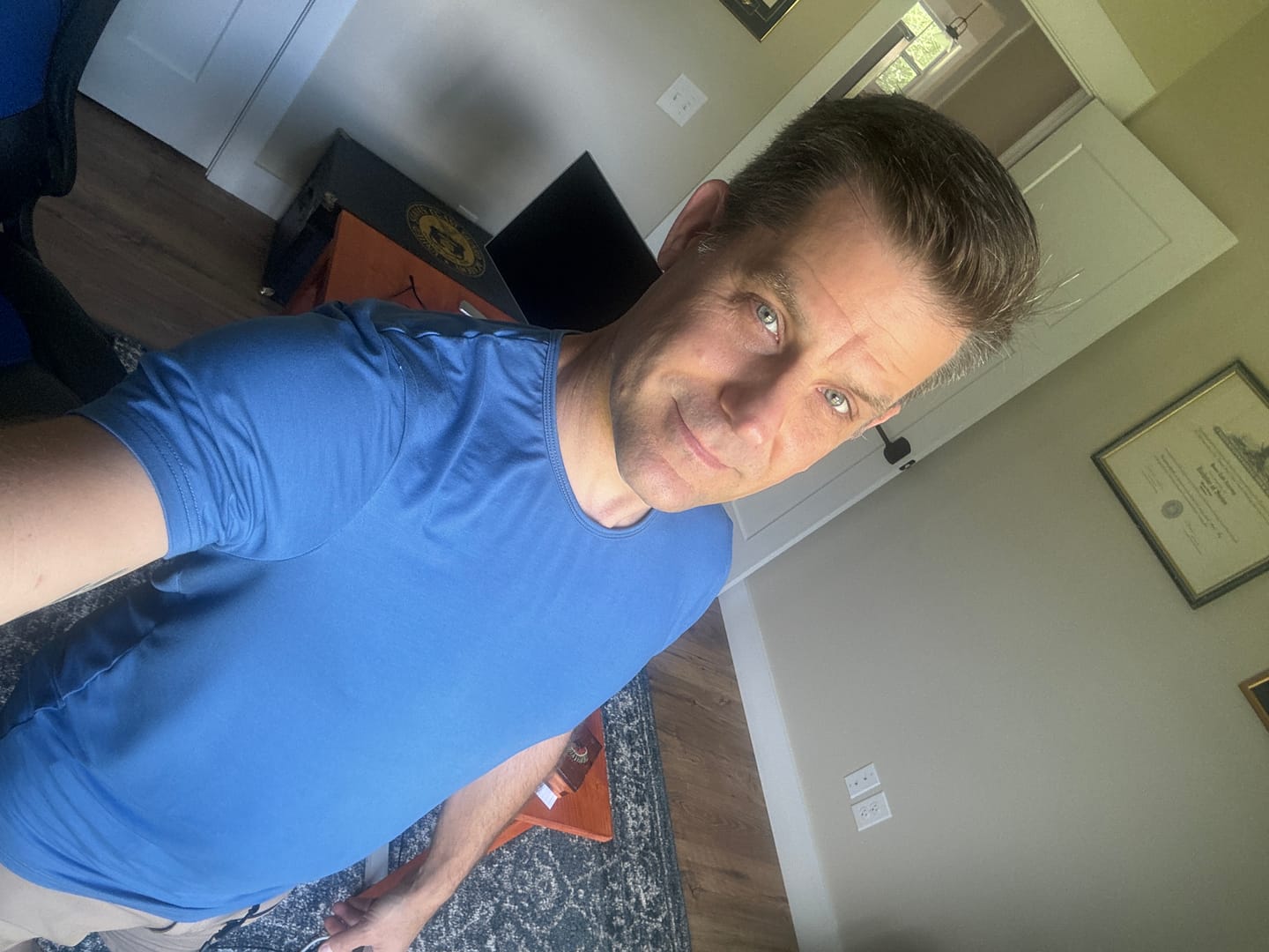 Customer photo review of Essential Bamboo T-Shirt - Royal Blue