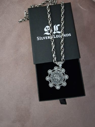 Customer photo review of Knights Templar Pendant with All Templar Crosses, Medieval Religious Jewelry