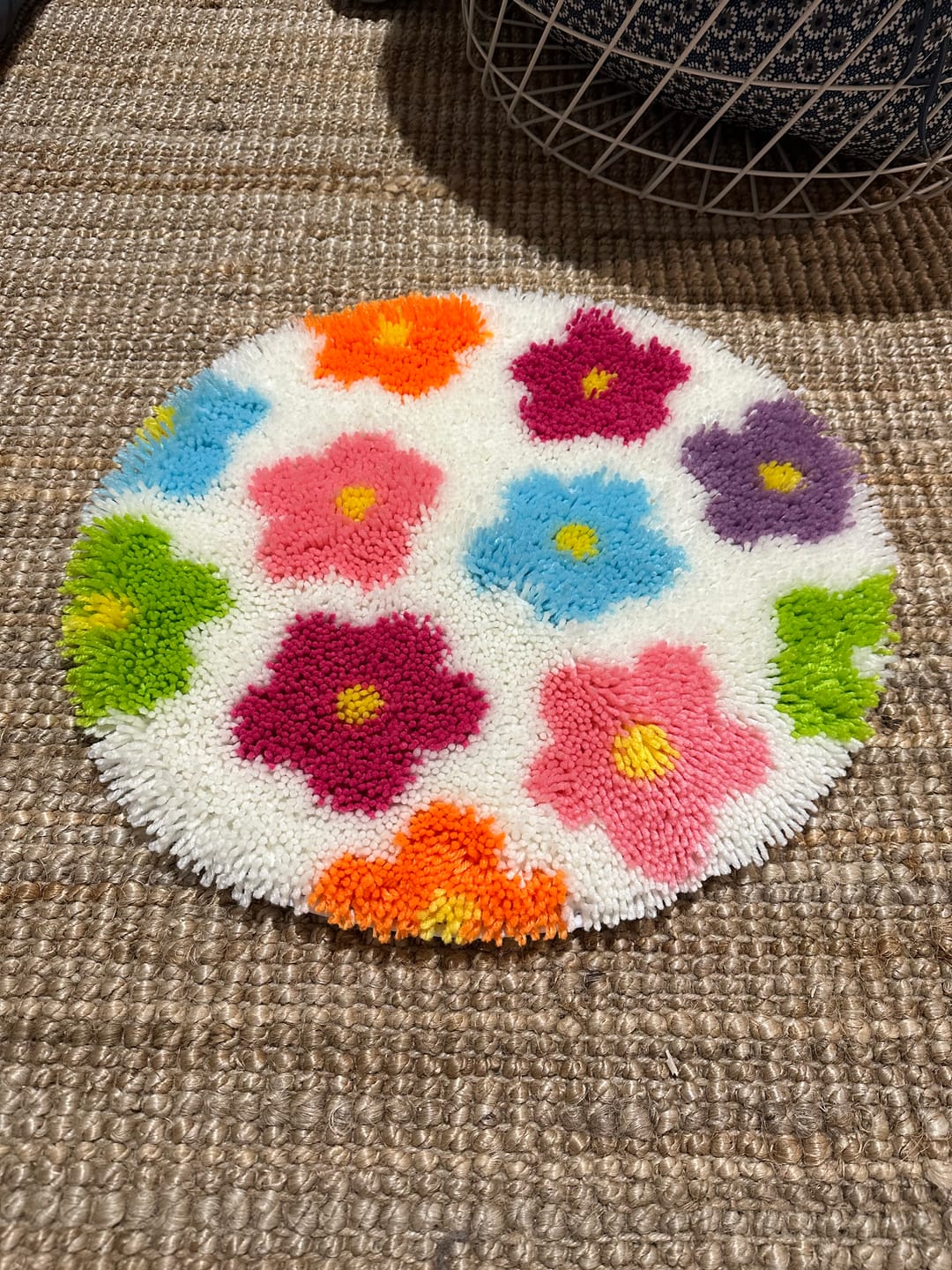 Customer photo review of FLOWER BOMB - RAINBOW Rug Making Kit