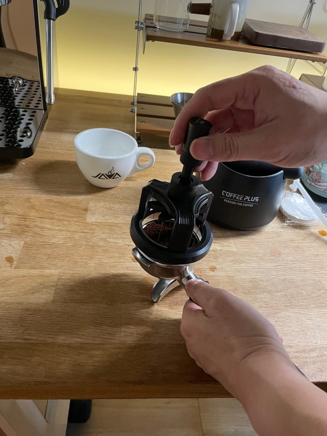 Customer photo review of Geared Spinning WDT Tool - Espresso Distribution - MUVNA