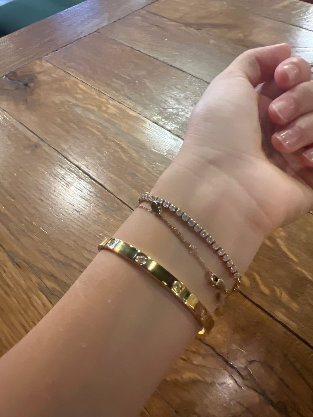 Customer photo review of Arianna Armreif | 18K vergoldet