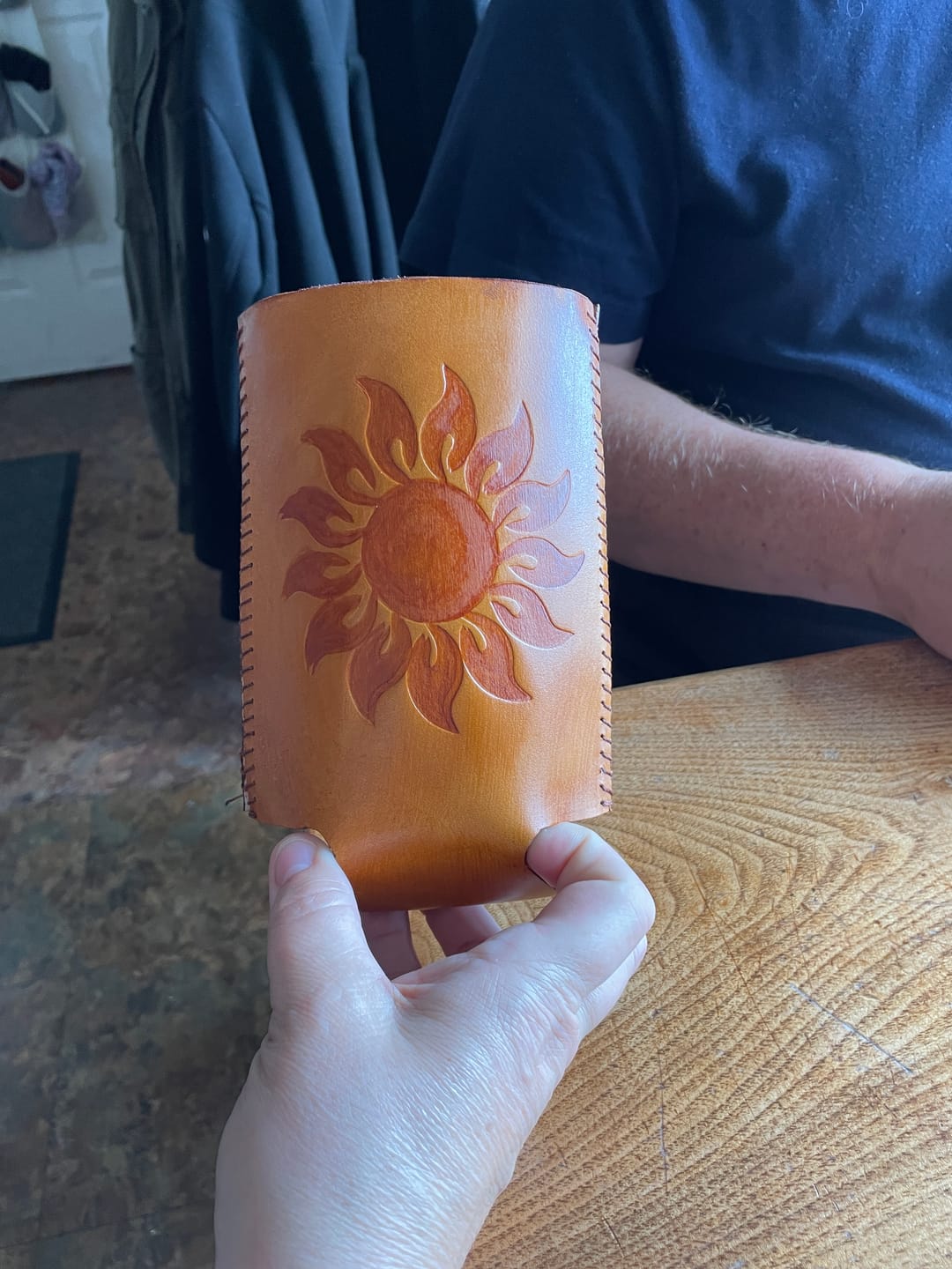 Customer photo review of Unfinished Wood Radiant Sun Silhouette | Summer | Celestial | Craft Cutout | up to 36"