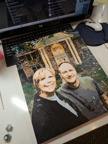 Customer photo review of Custom Paint By Numbers Kit