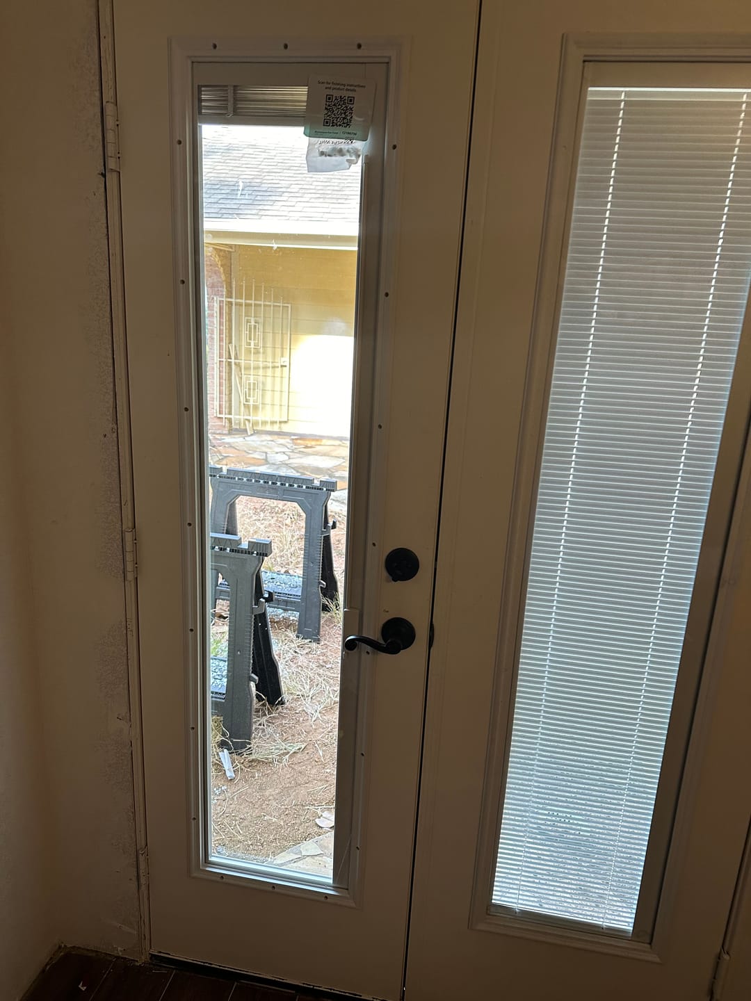 Customer photo review of Raise & Lower Blinds Glass and Frame Kit (Extra Wide Full Sidelite)