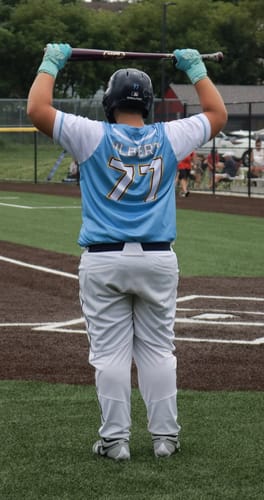 Customer photo review of Long Cuff Batting Gloves | Mint