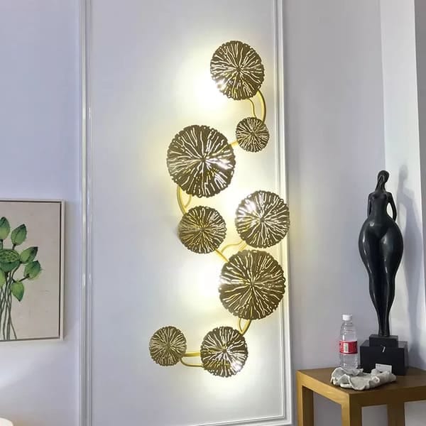 Customer photo review of Applique murale cuivre doré - Fleur de lotus