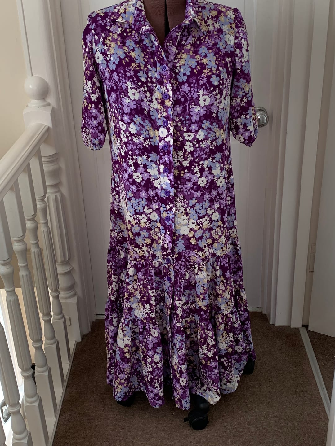 Customer photo review of Blossoming Flowers Polyester Crepe Fabric