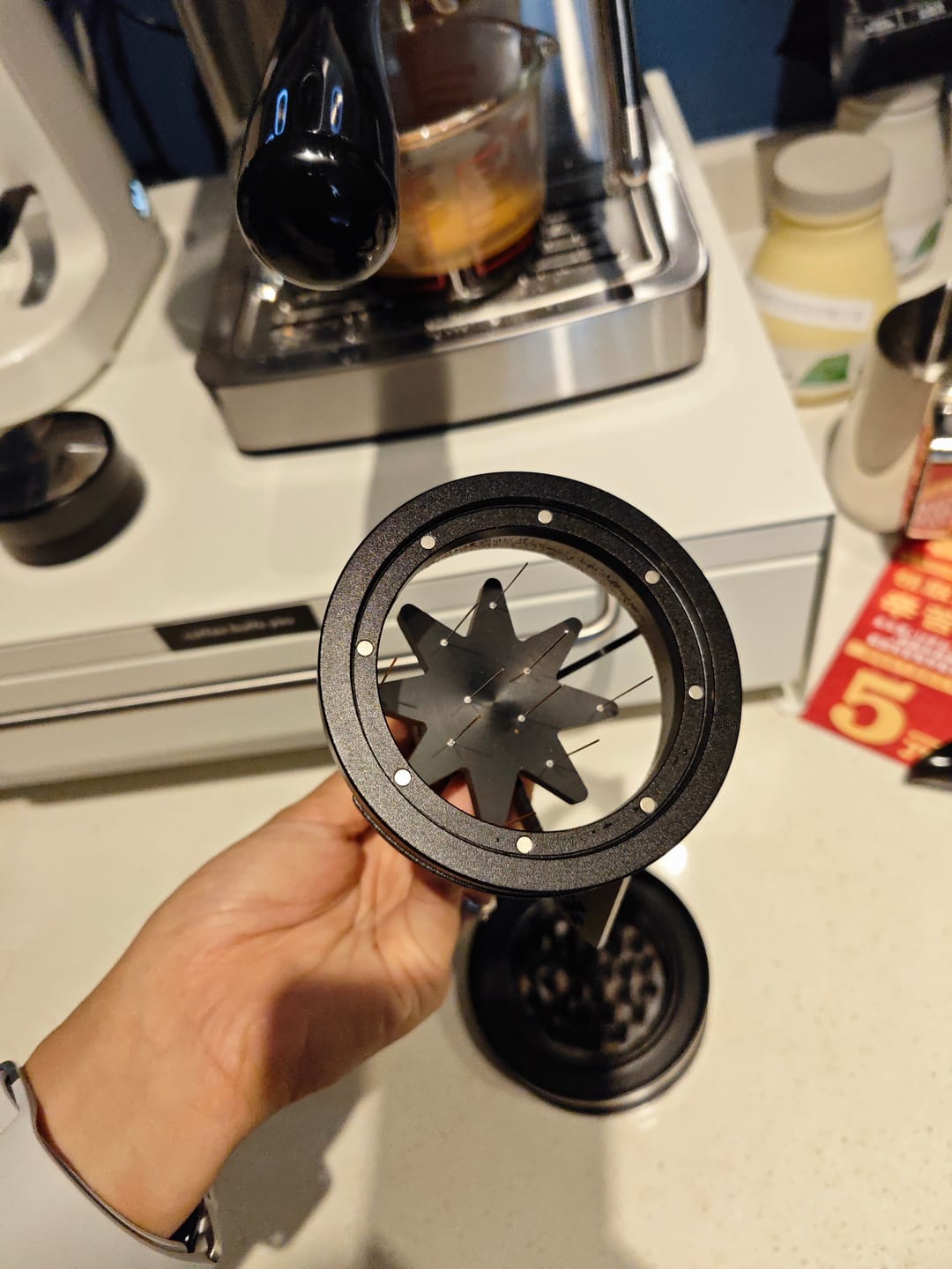 Customer photo review of Geared Spinning WDT Tool - Espresso Distribution - MUVNA