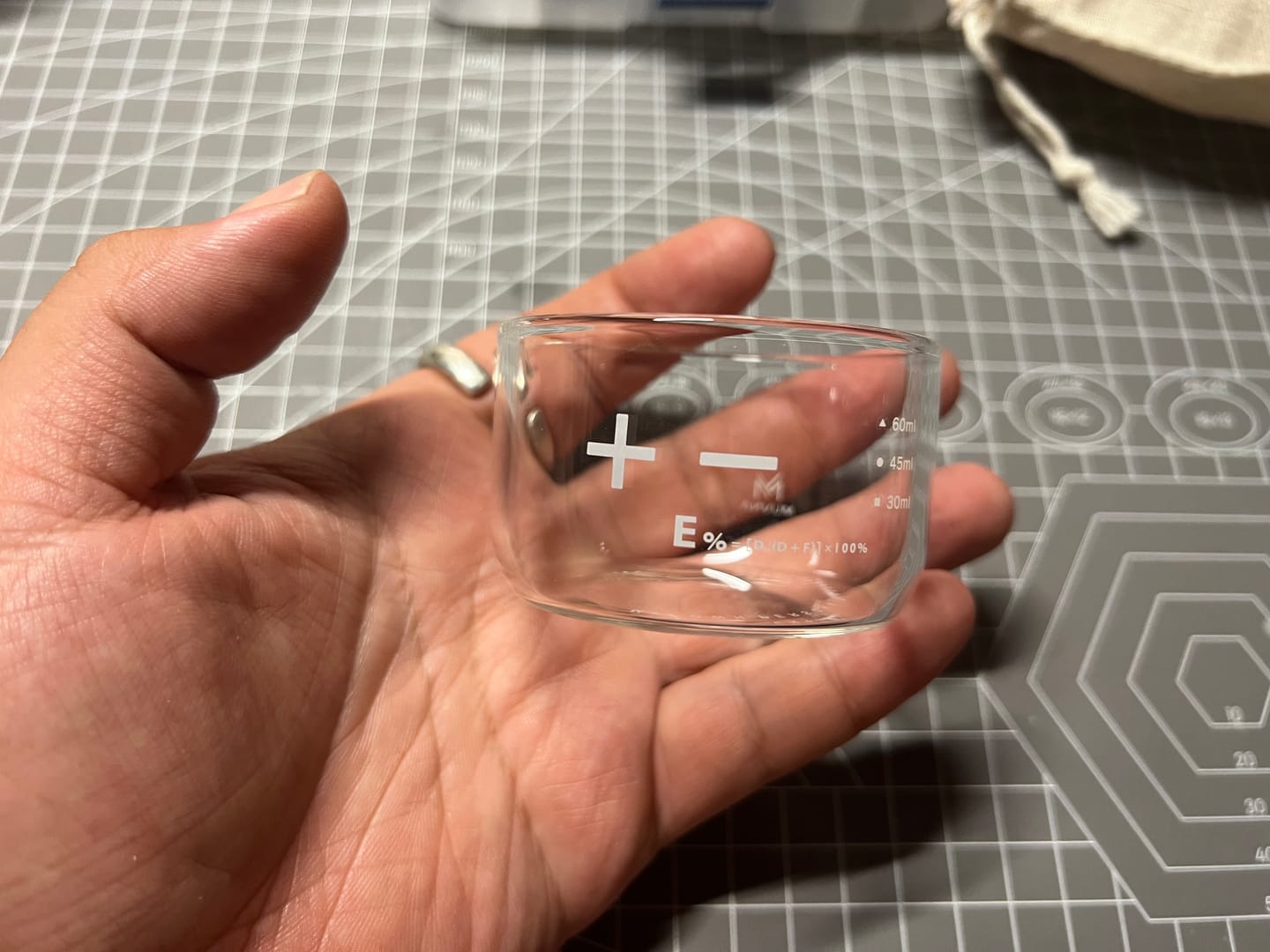 Customer photo review of Espresso Shot Glass with Measuring Scale - MUVNA