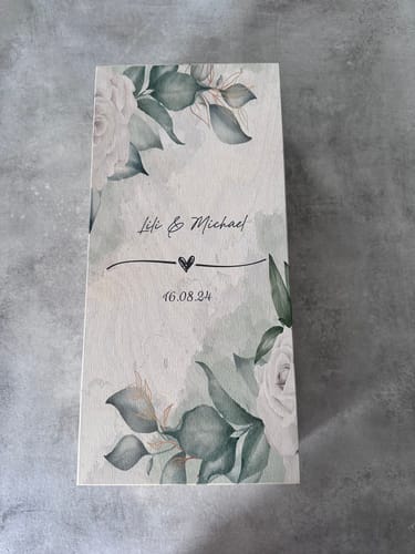 Customer photo review of Leonardo Gläser mit Gravur im "Wedding Love" Design als Set