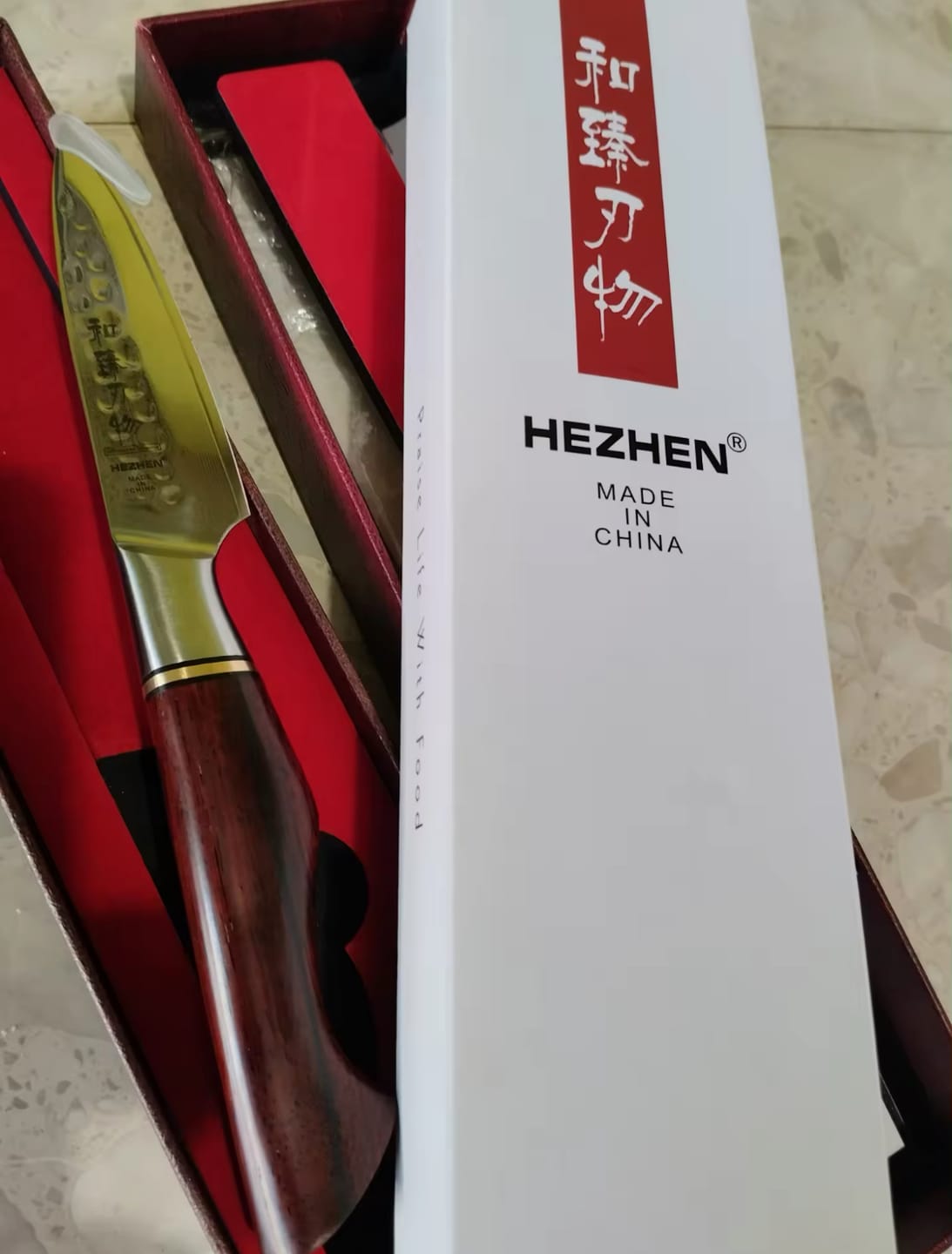 Customer photo review of HEZHEN 5" (133MM) Sensei Series Petty (Universalmesser)