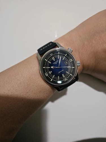 Customer photo review of Longines Heritage Men's 42mm Stainless Steel Automatic Watch L3.774.4.90.2