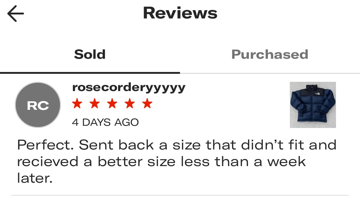 Customer photo review of The North Face Nuptse Puffer Jacket Navy Men’s L