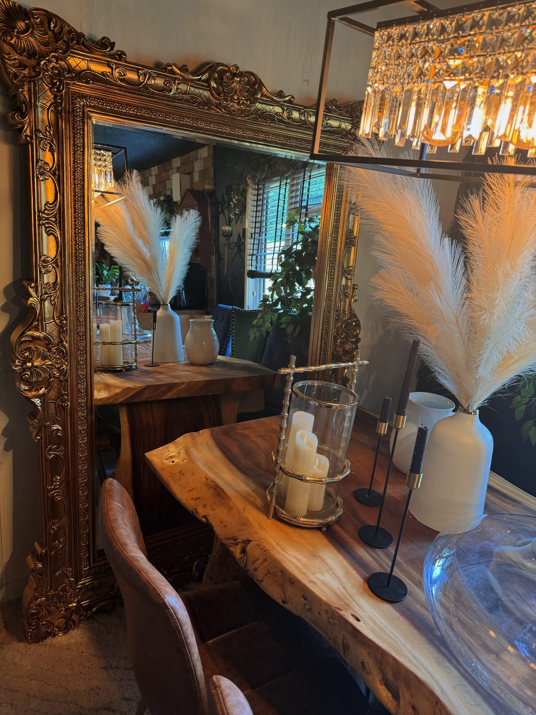 Customer photo review of Modern Rectangle Crystal Kitchen Island Chandelier