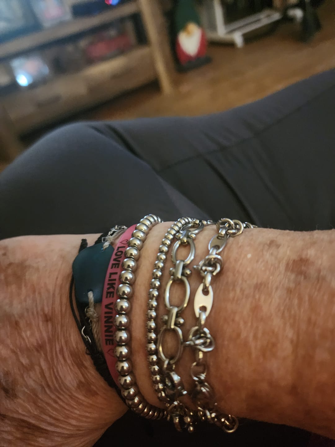 Customer photo review of Chrisette Stainless Steel Bracelet Stack
