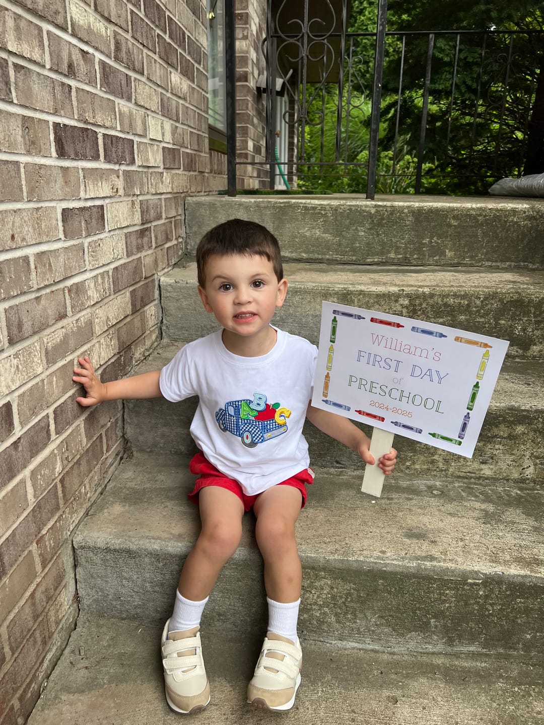 Customer photo review of ABC Truck White Short Sleeve Shirt