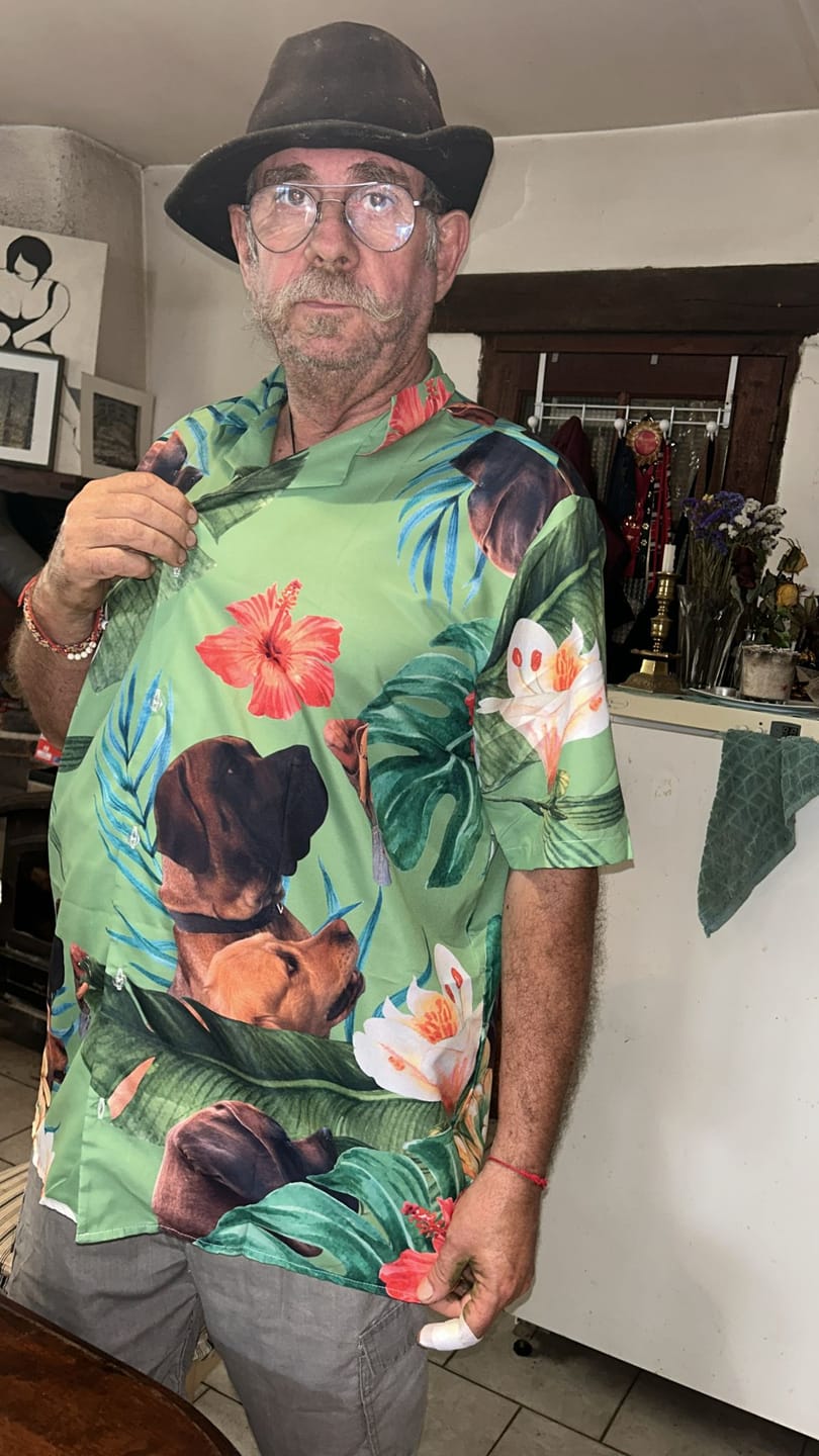 Customer photo review of Votre Photo - Chemise hawaïenne personnalisée