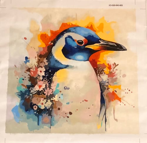 Customer photo review of Paint by Numbers - Funny penguin